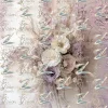 Lilac Blooms Portrait: White Dove, Rustic Floral - S315